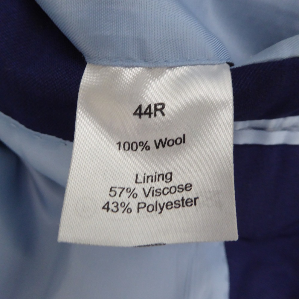 Charles Tyrwhitt Mens Blazer Blue Slim Fit Super 100s Wool Size 44R - Picture 11 of 12